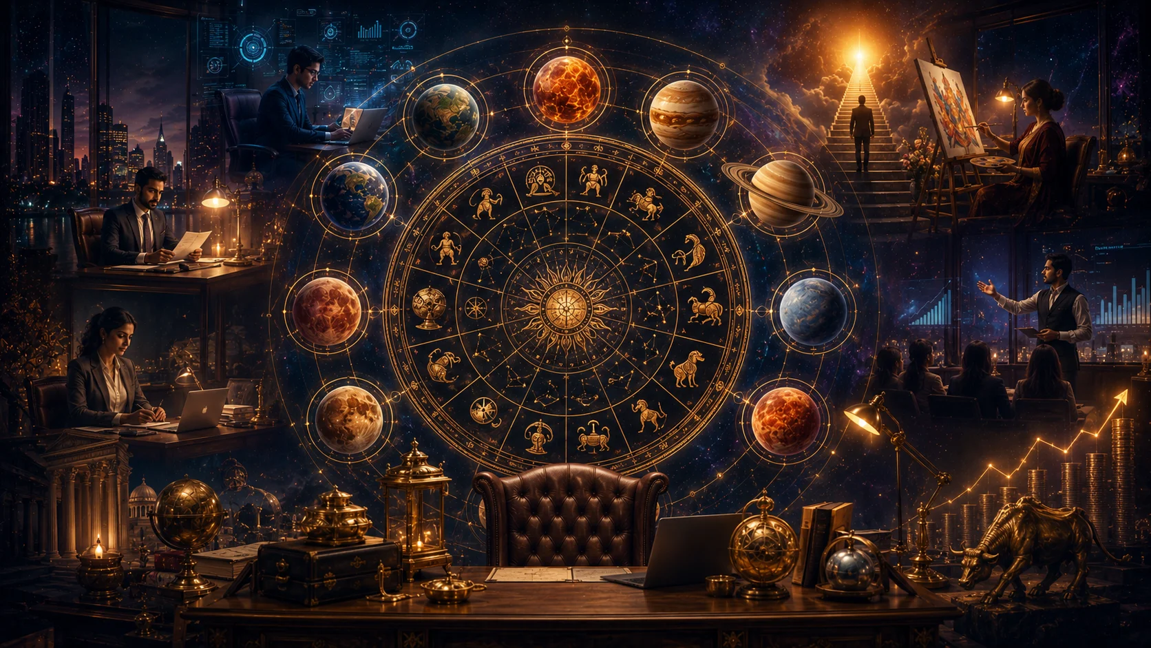 How planets and zodiac signs influence career