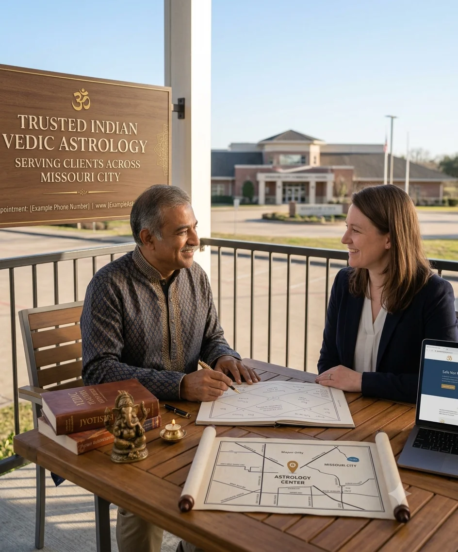 Trusted Indian astrologer serving clients across Missouri City TX with accurate horoscope readings and spiritual remedies