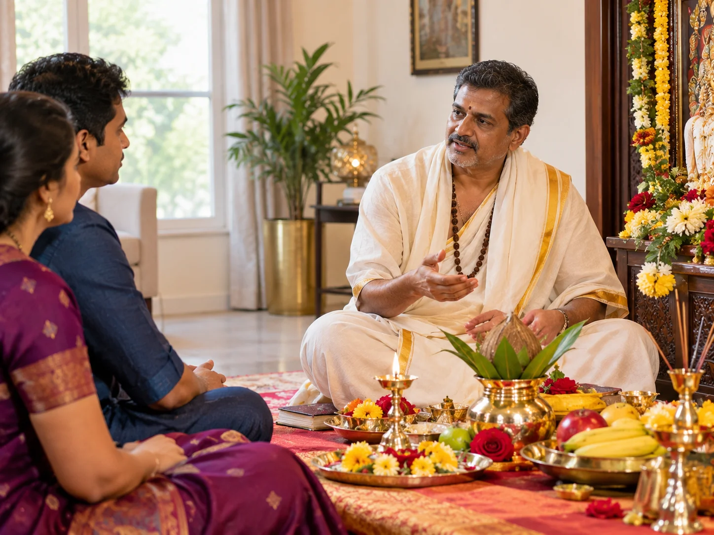 Traditional Indian pooja and spiritual ritual consultation with Master Gurudev