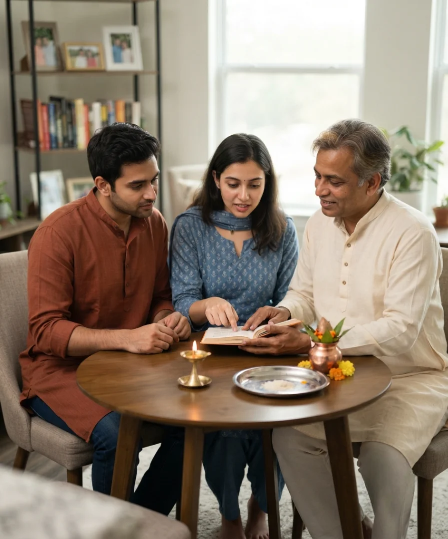 Sacred Vedic pooja guidance and ritual consultation services in Houston for peace, health, and prosperity